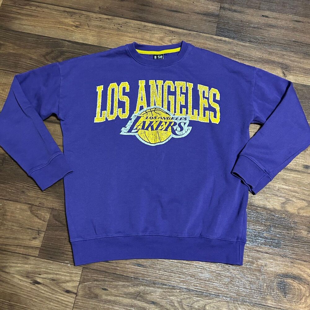 Ultra Game Pullover Sweatshirt Women's S Purple Los Angeles Lakers NBA Crew Neck
